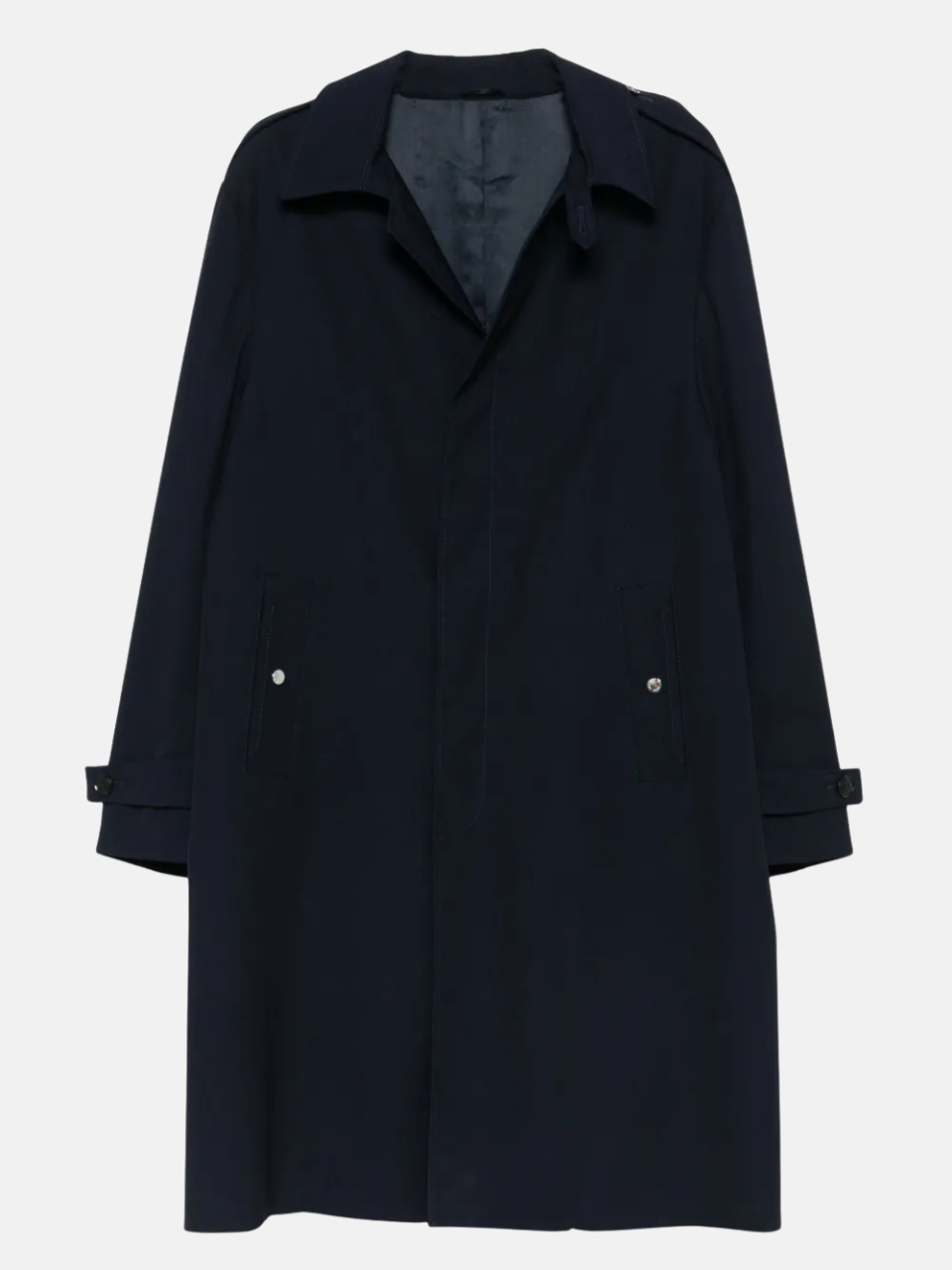  Brett Johnson single-breasted coat navy men