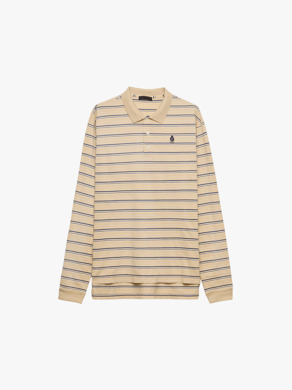 Prada Gestreiftes Poloshirt Wüste Royalblau Herren
