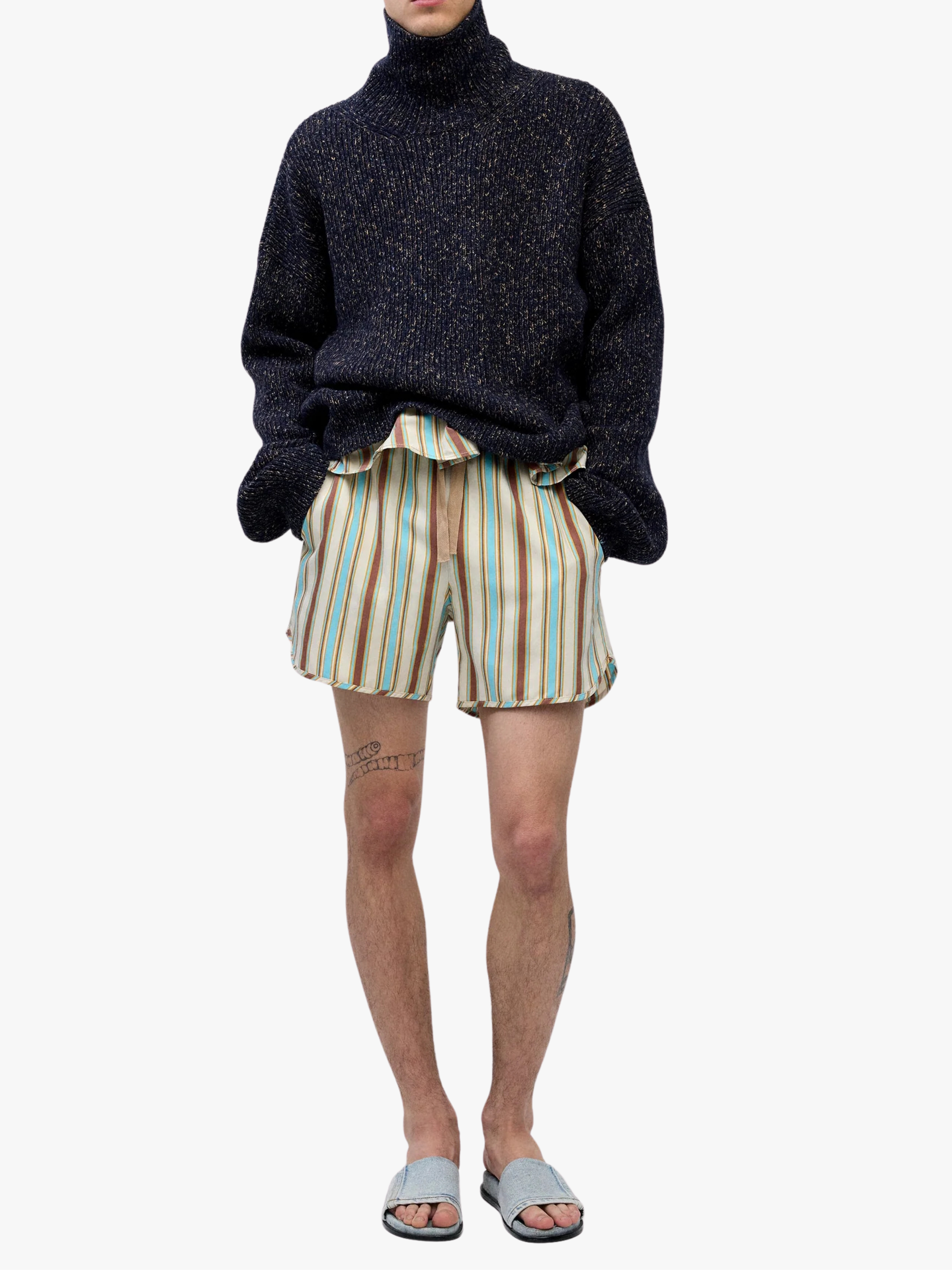 Sanderlak Drawstring Shorts Multi Stripe Herren