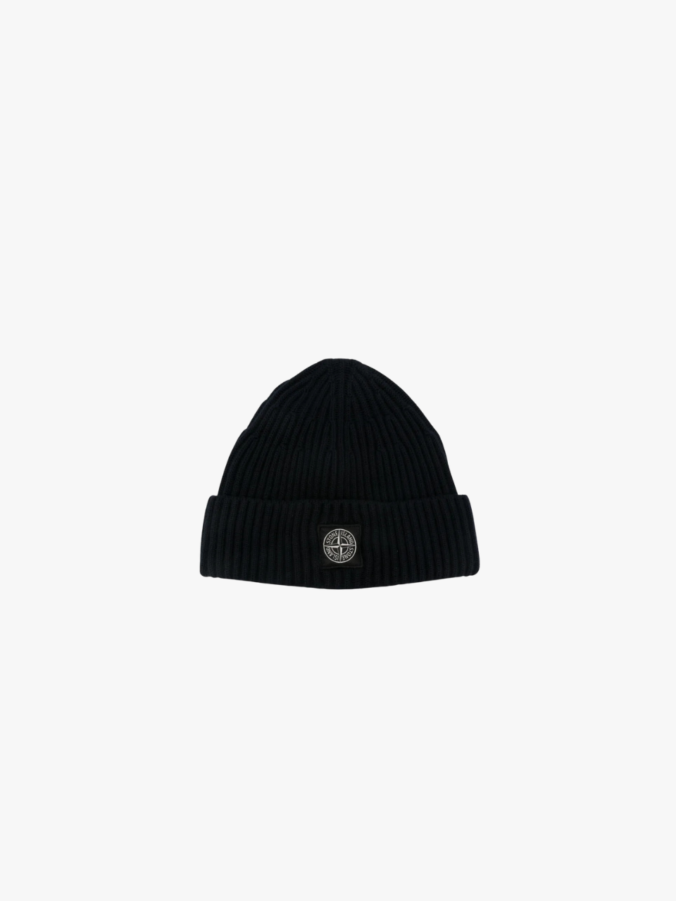 Stone Island Gerippte Mütze mit Logo-Aufnäher Blau Herren