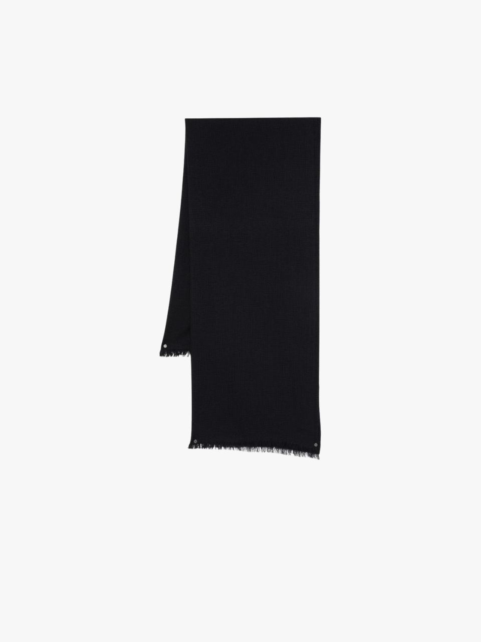 TOM FORD Schal mit Fransen und Hahnentrittmuster Blau Herren