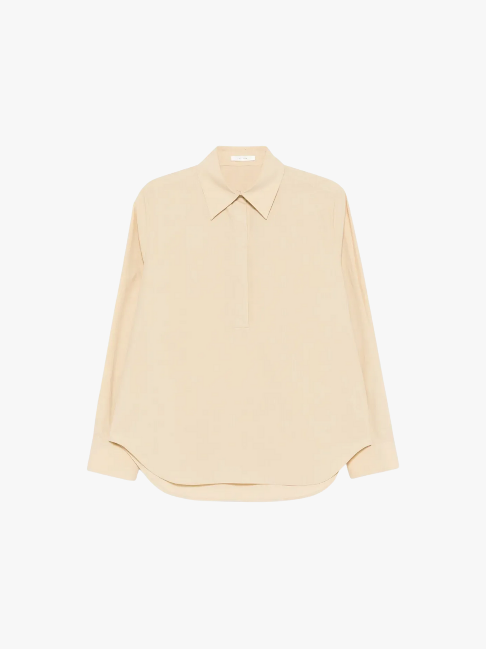 The Row Margan Long-Sleeved Shirt with Rounded Hem Sand Women