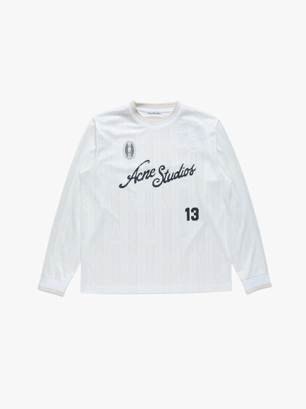 Acne Studios Logo Sports Jersey Sweatshirt Weiß Herren