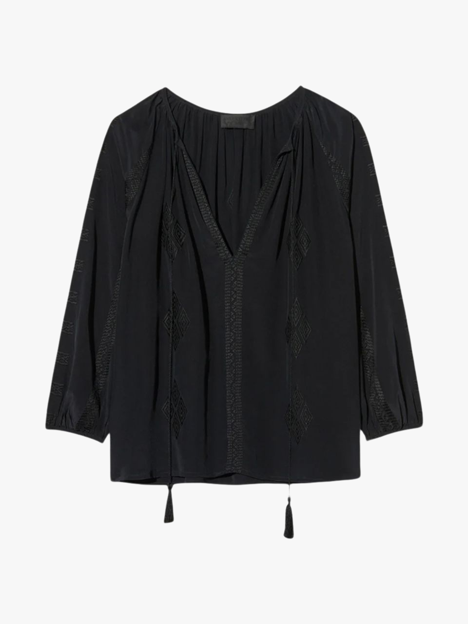 Nili Lotan CRISTO Bluse Seide Schwarz Damen