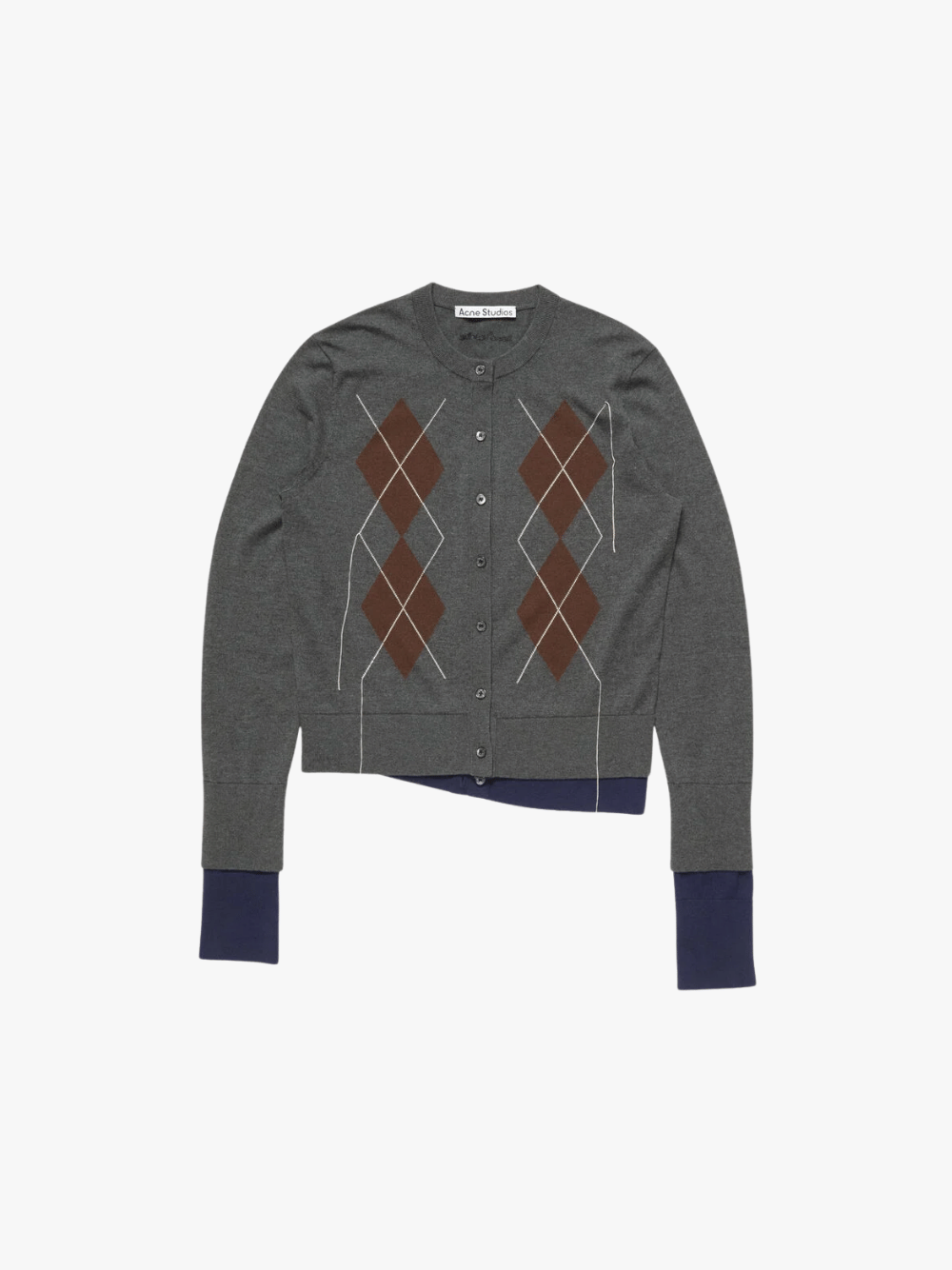 Acne Studios Layered Cardigan Dark Grey/Multi Women