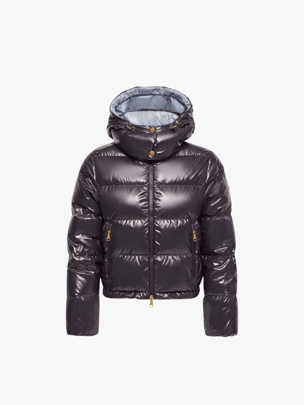 Moncler Niveole Kurze Daunenjacke aus Nylon Navyblau Damen