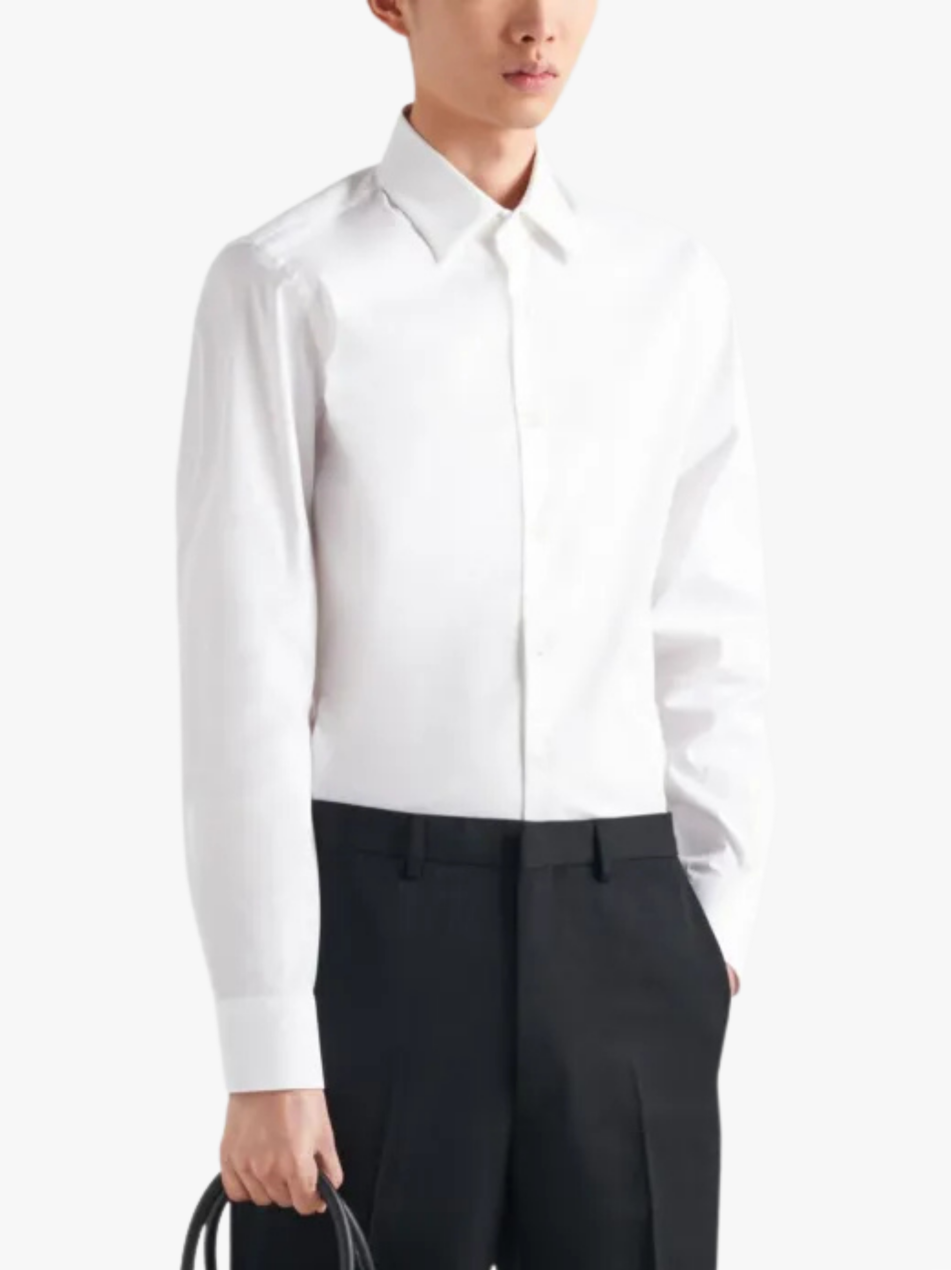 Prada Langärmeliges Hemd Weiß Herrenhemd