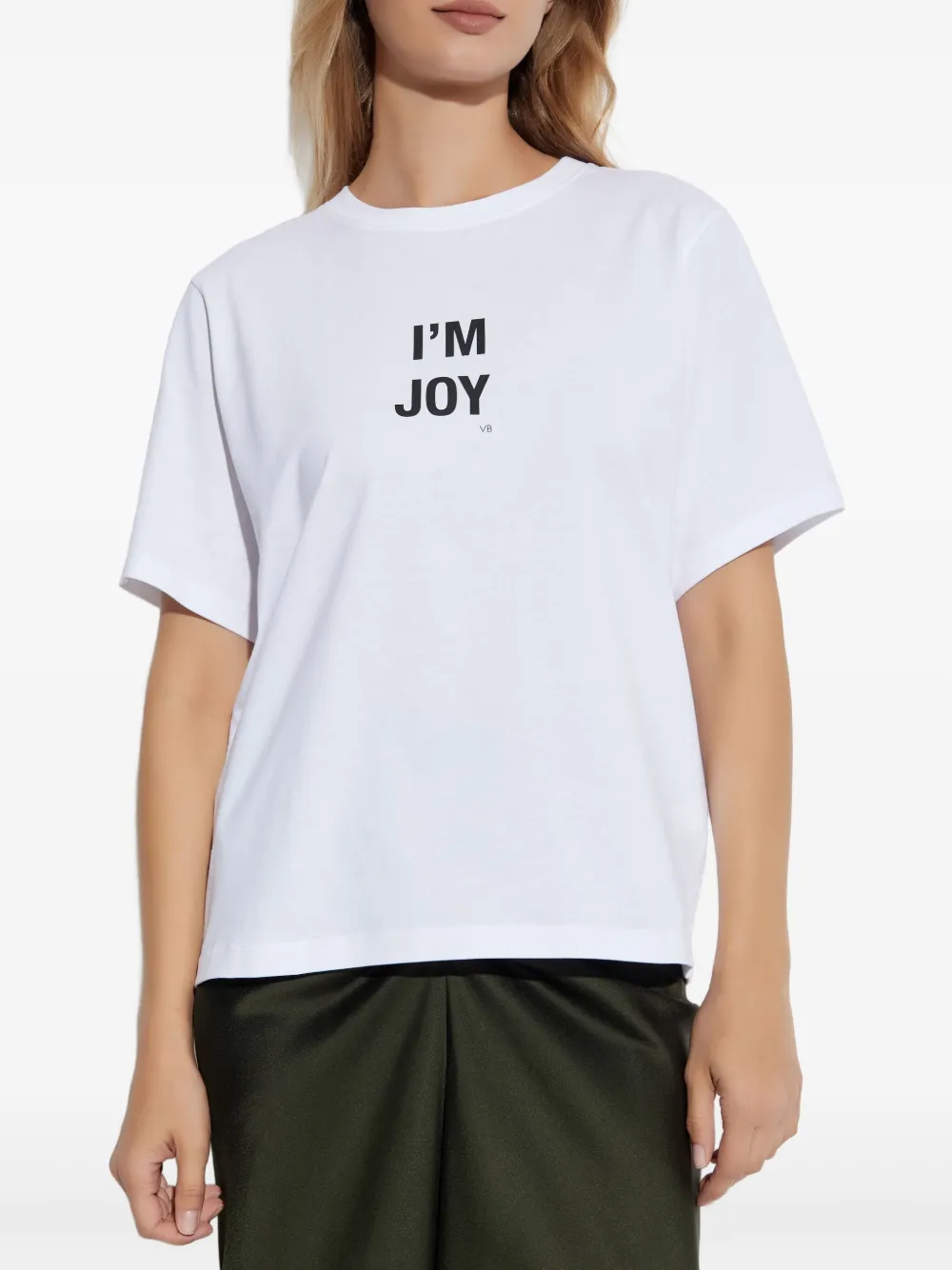 Victoria Beckham T-Shirt mit Grafikprint Weiß Damen