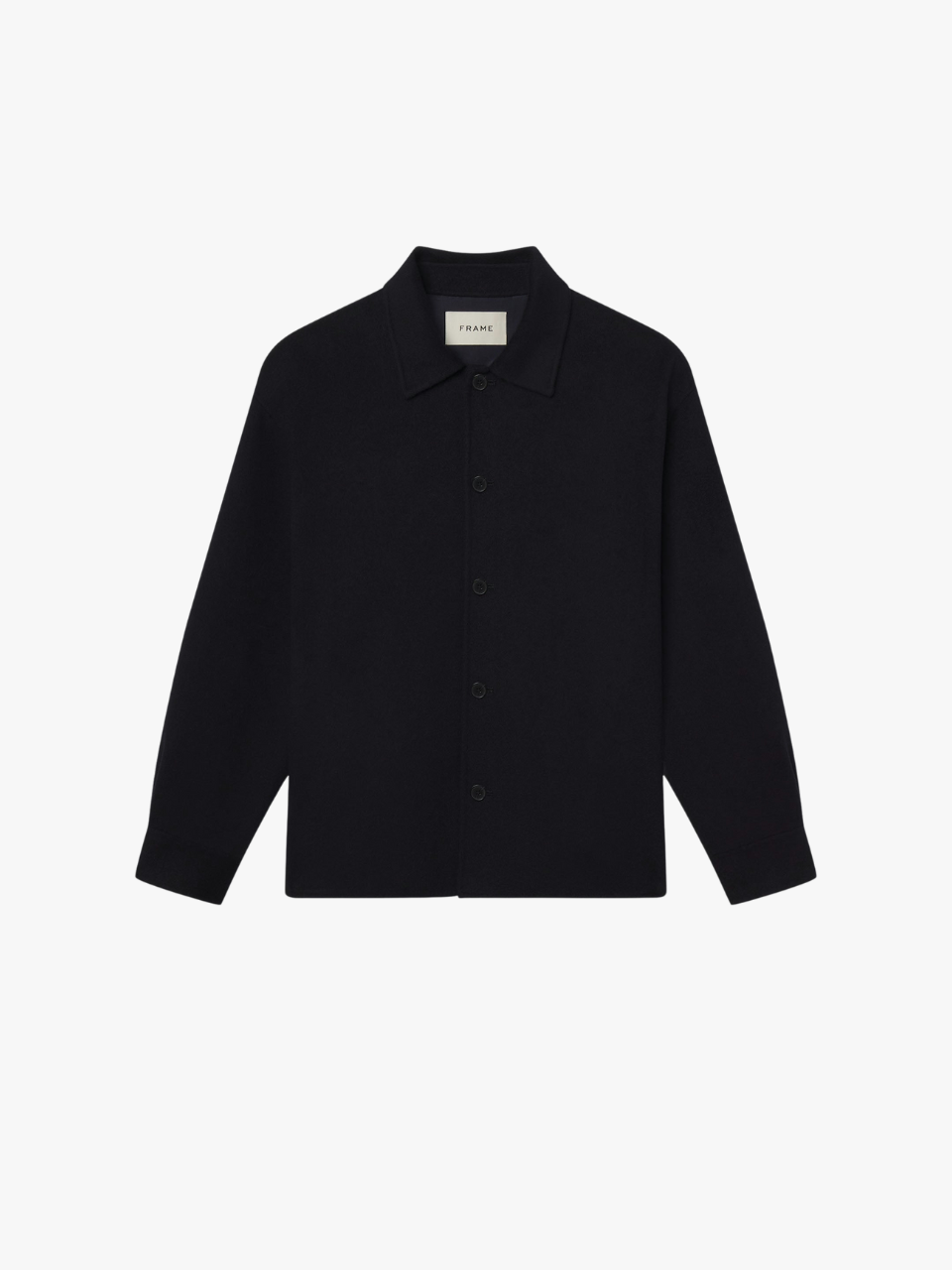 Frame Double Face Shirt Jacket in Dark Navy Men