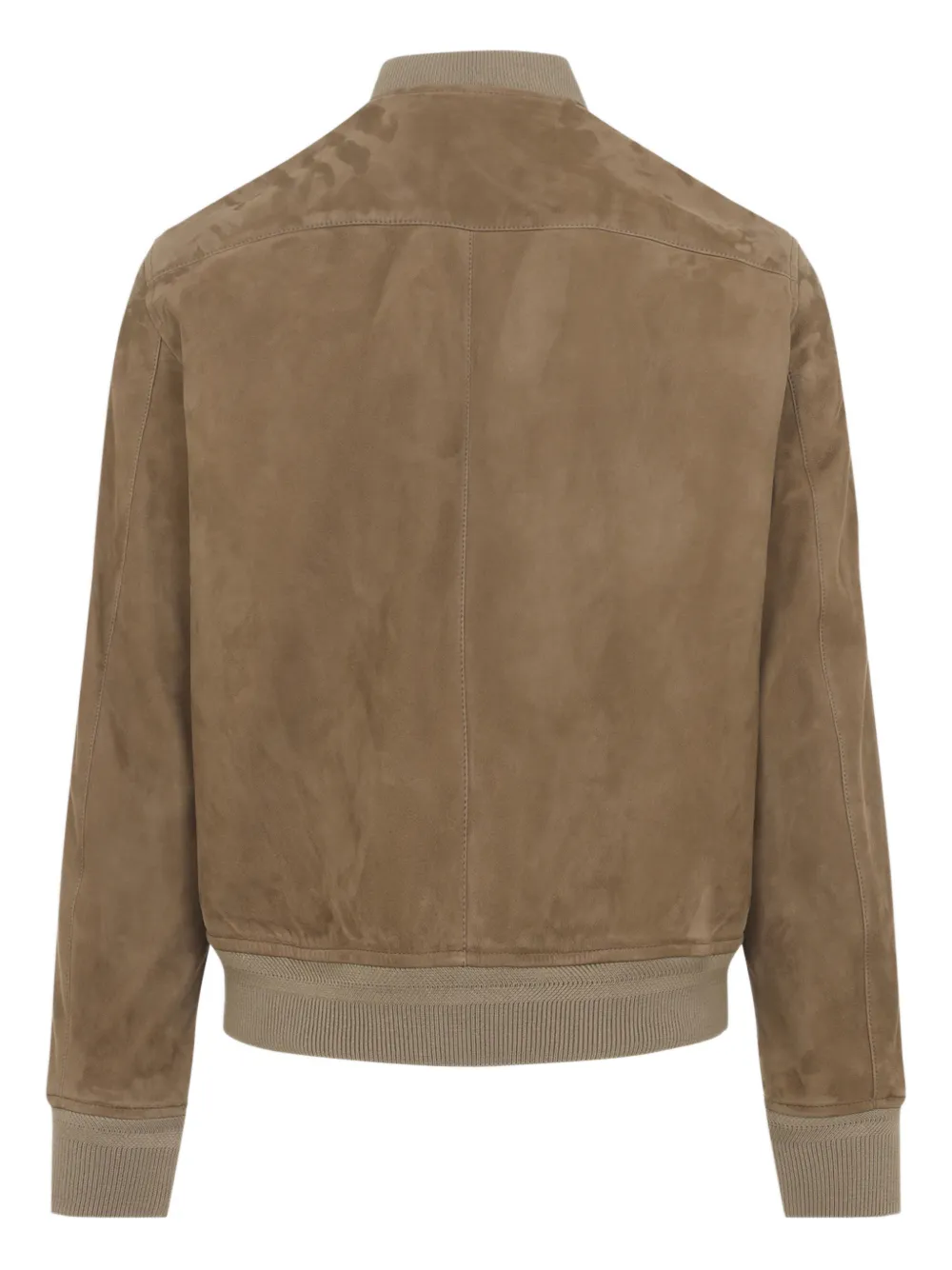 TOM FORD Slim‑Fit Suede Jacket Wildlederjacke mit Reißverschluss Braun Herren