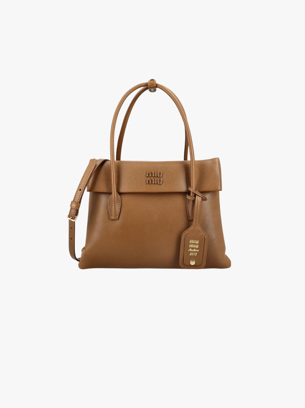 Miu Miu Solitaire Wood Leather Bag Women