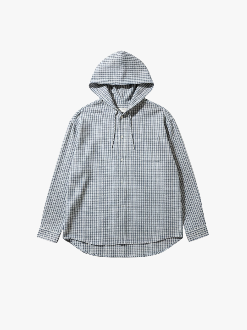 Dunst Unisex Classic Hooded Shirt Cream Check