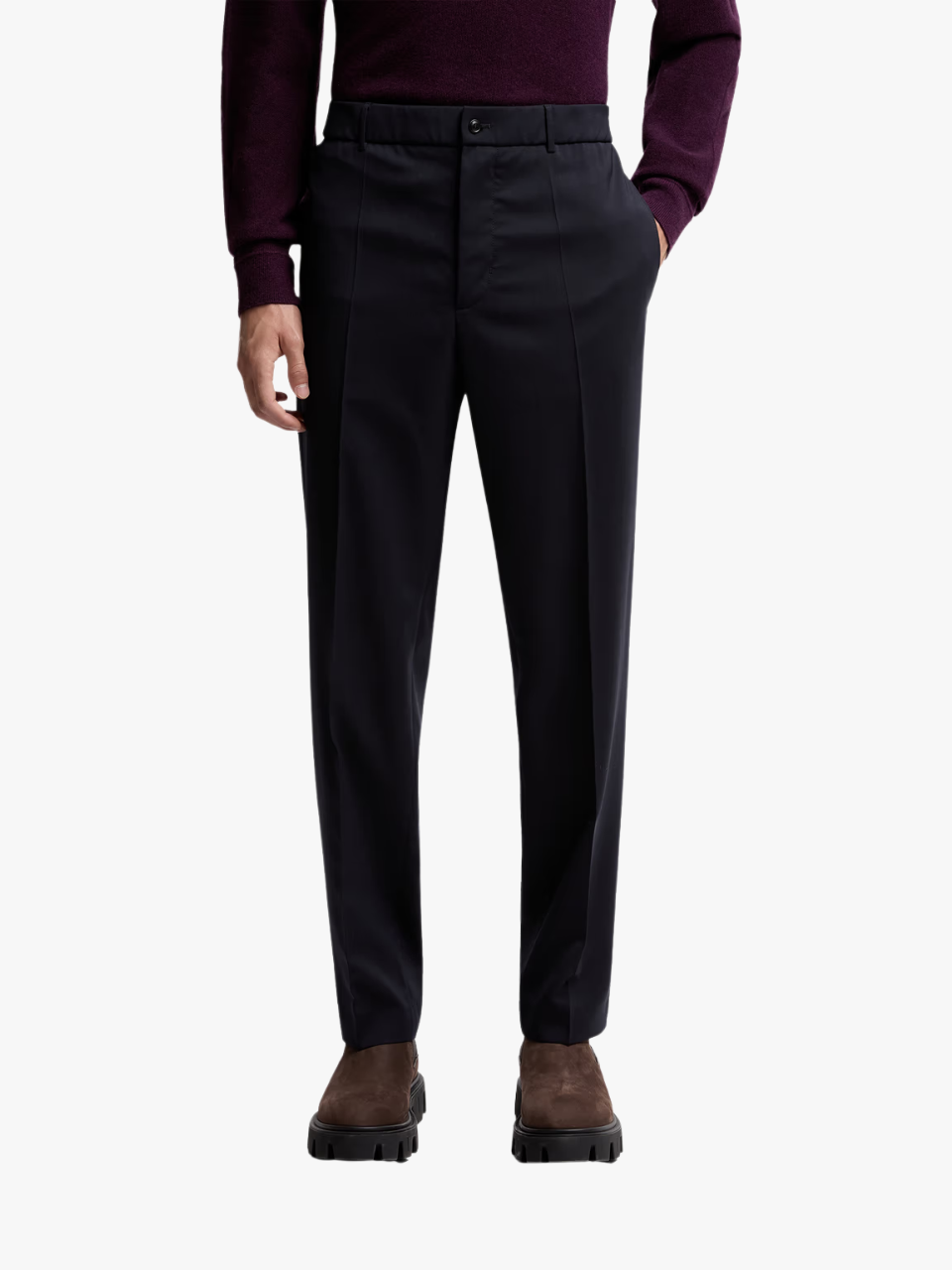 Moncler Anzughose aus einer Woll-Gabardine-Mischung Blau Herren
