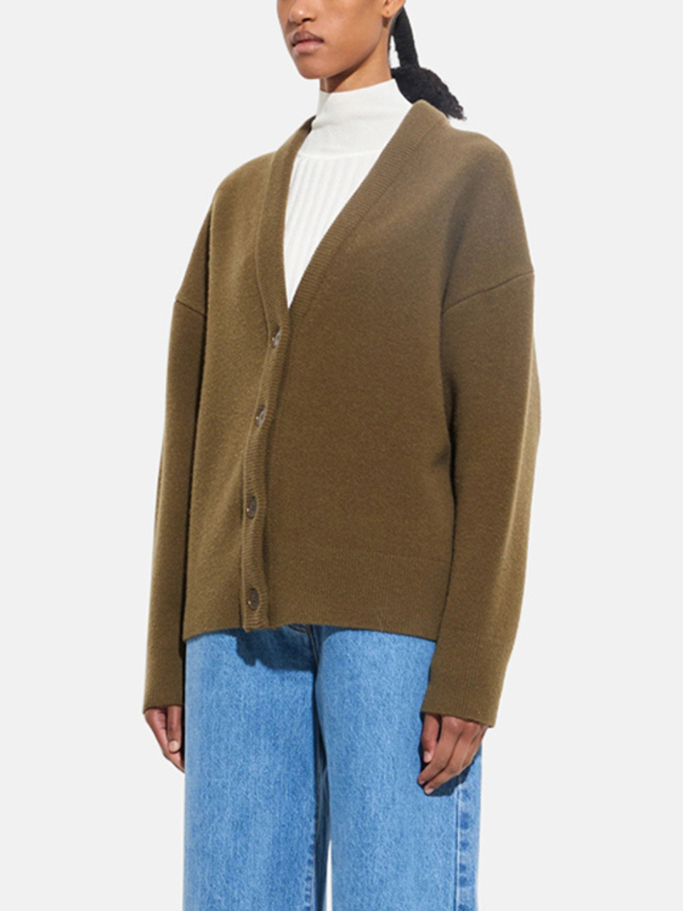 Christian Wijnants Kenata Kompakt Strickjacke Olive Damen
