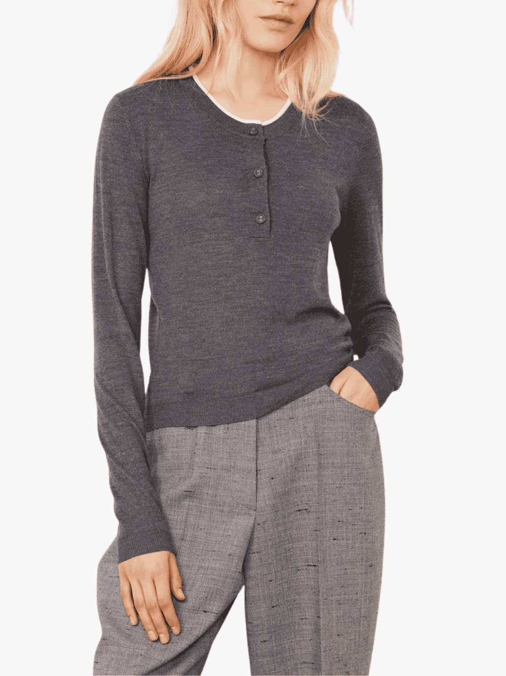 Officine Generale Henja Polo Grau Damen
