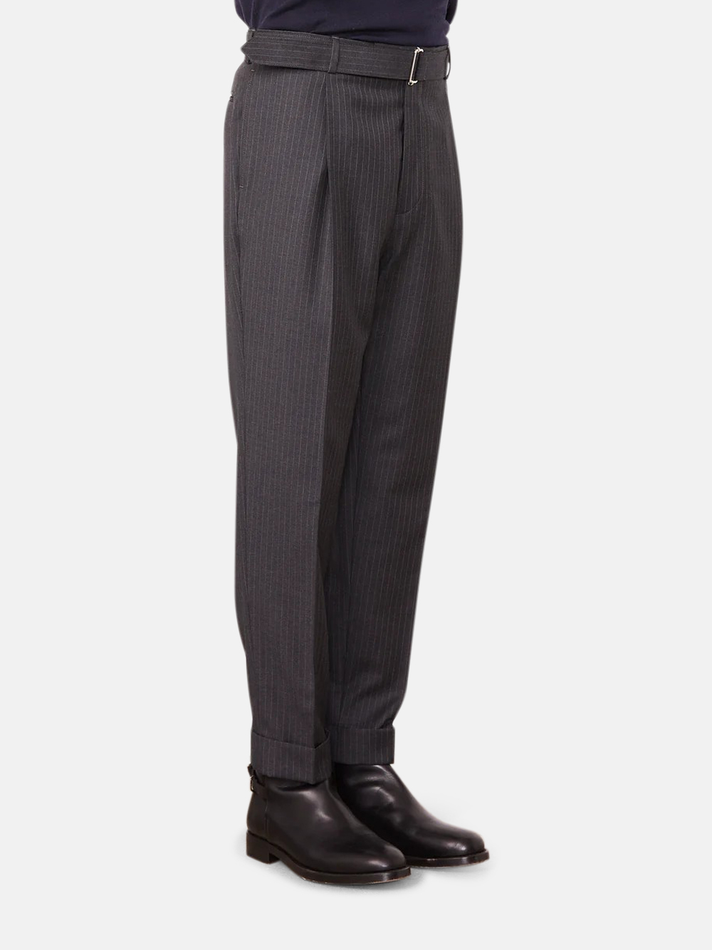 Officine Générale Hugo Pants Italian Wool Dunkelgrau Herren