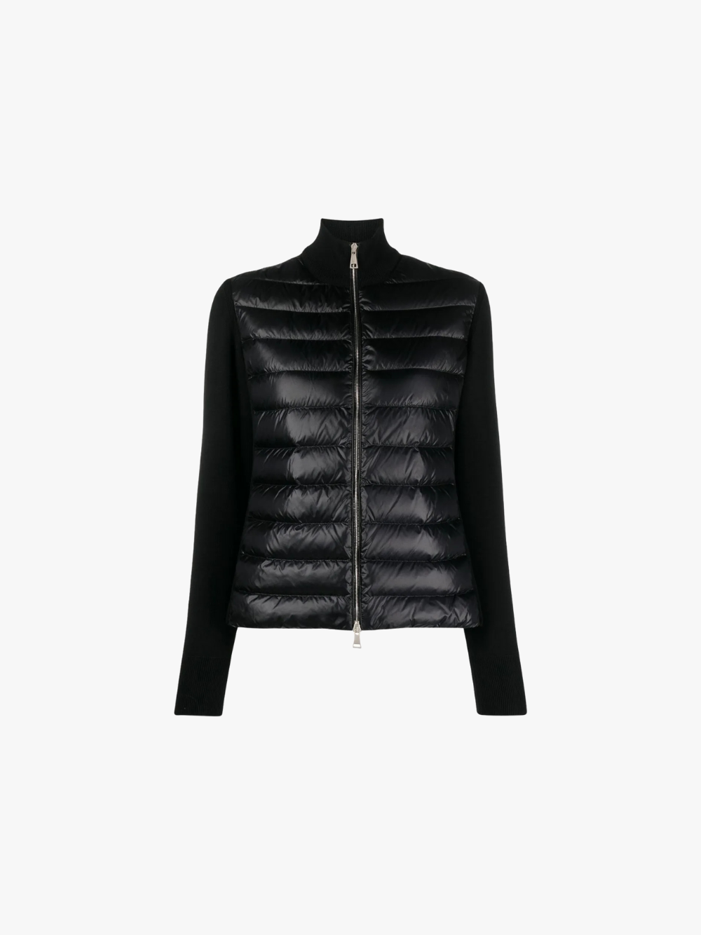 Moncler quilted jacket with knitted sleeves Black Women