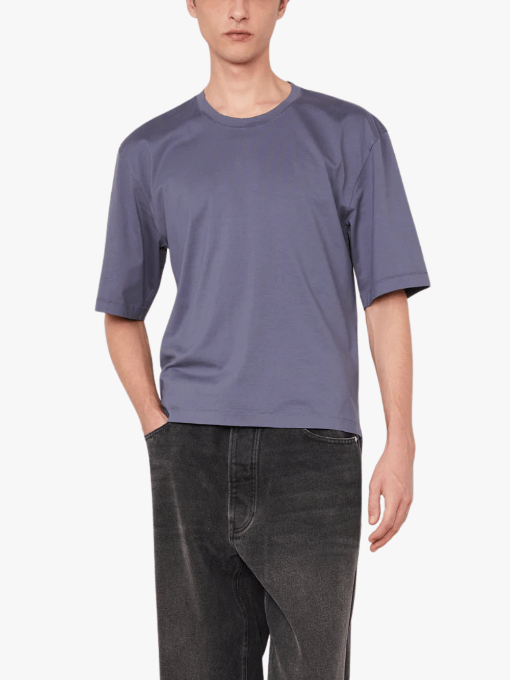 Officine Générale Bara T-Shirt Denim Blue Men's