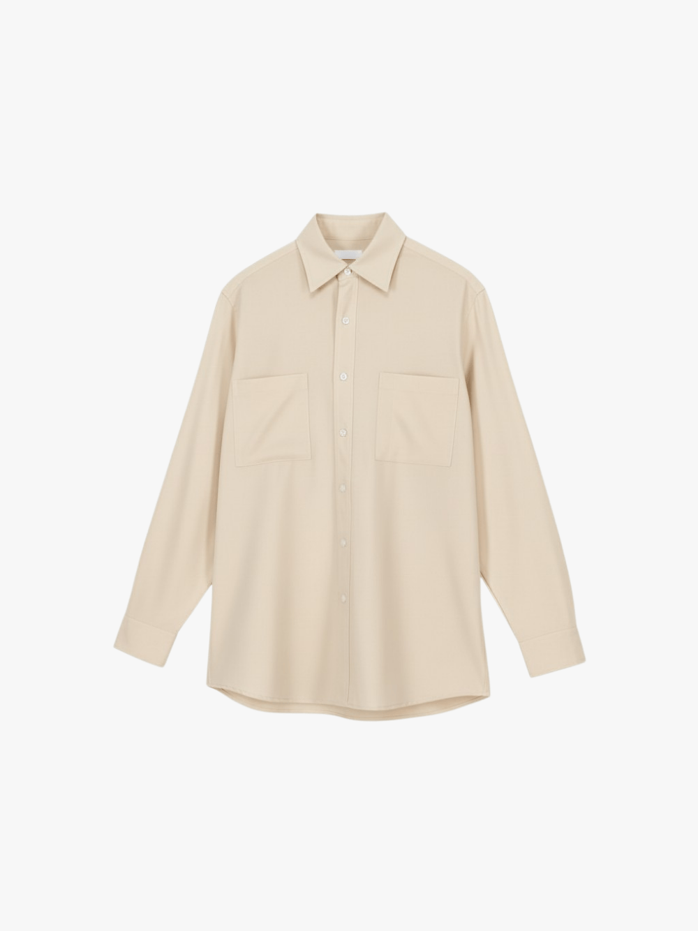 Cellar Door Paul Washable Wool Shirt Cream Herren