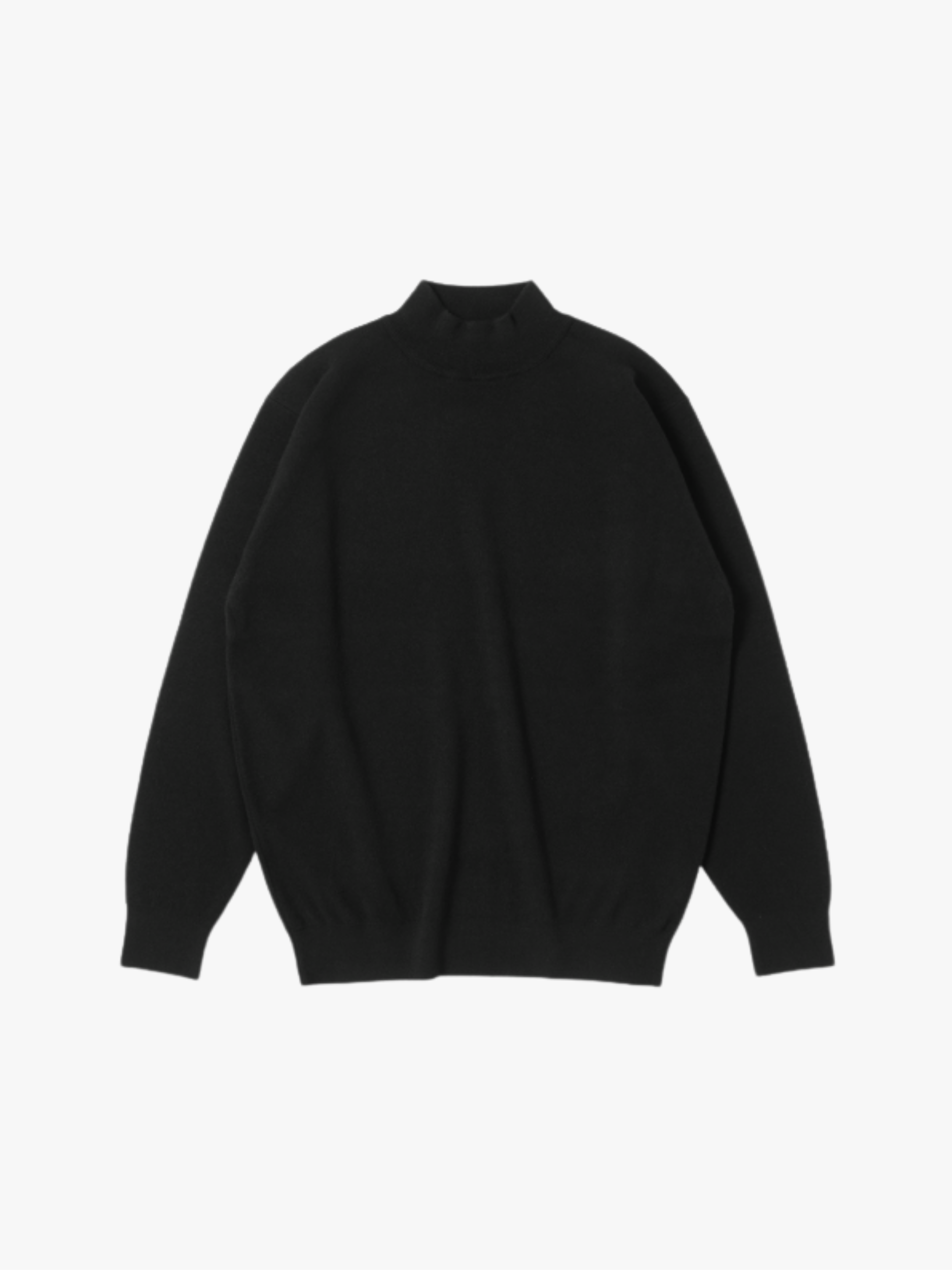 Batoner Sunshine Cashmere Mock Neck Schwarz Herren