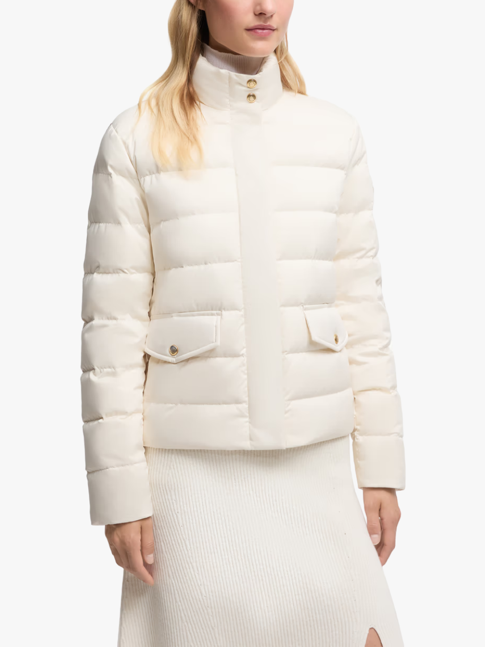 Moncler Bessettes kurze Daunenjacke Weiß Damen