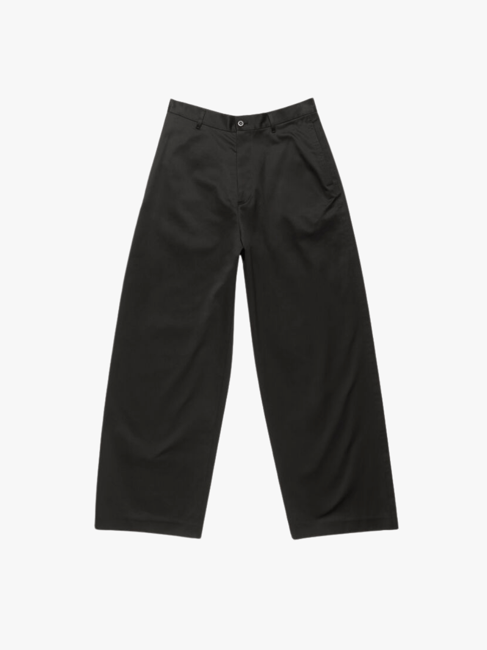 Acne Studios Cotton Satin Trousers Black Men