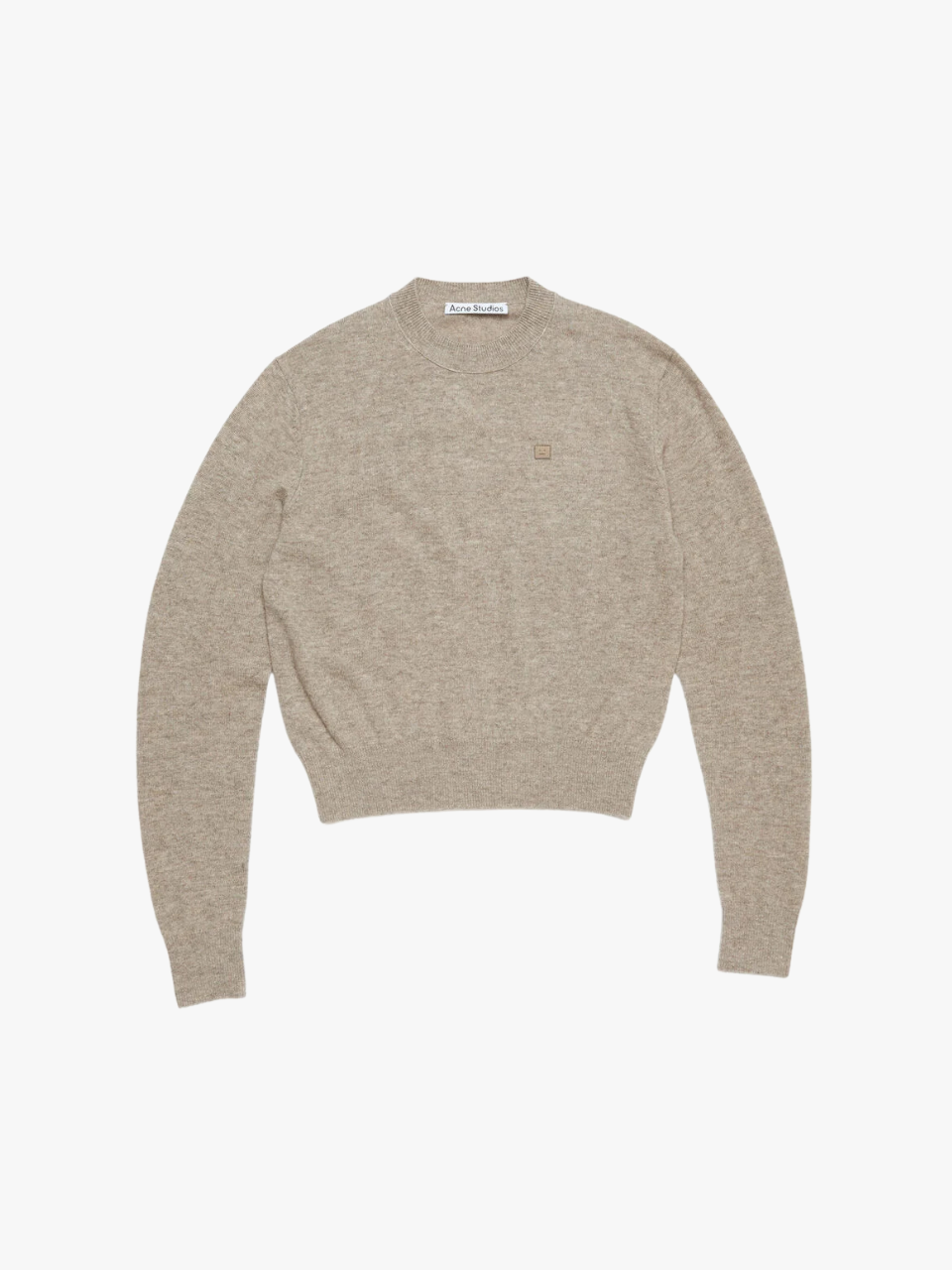 Acne Studios Pullover Rundhalsausschnitt Yakwolle Greige Melange Beige Herren
