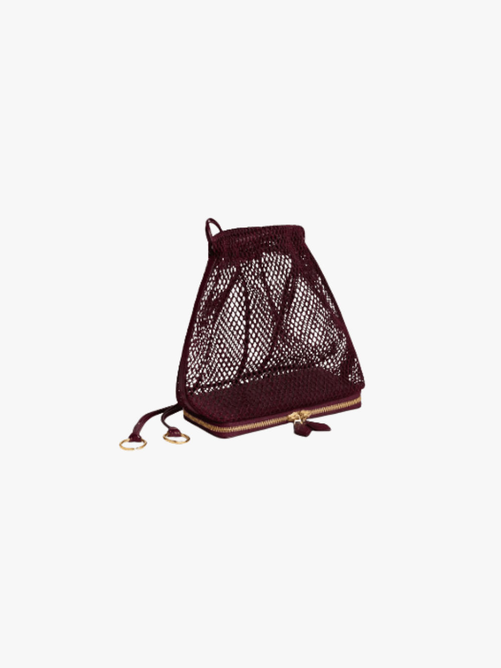 Alaïa Le Pochon Tasche aus Netzstoff Dunkelrot Damen Schultertasche
