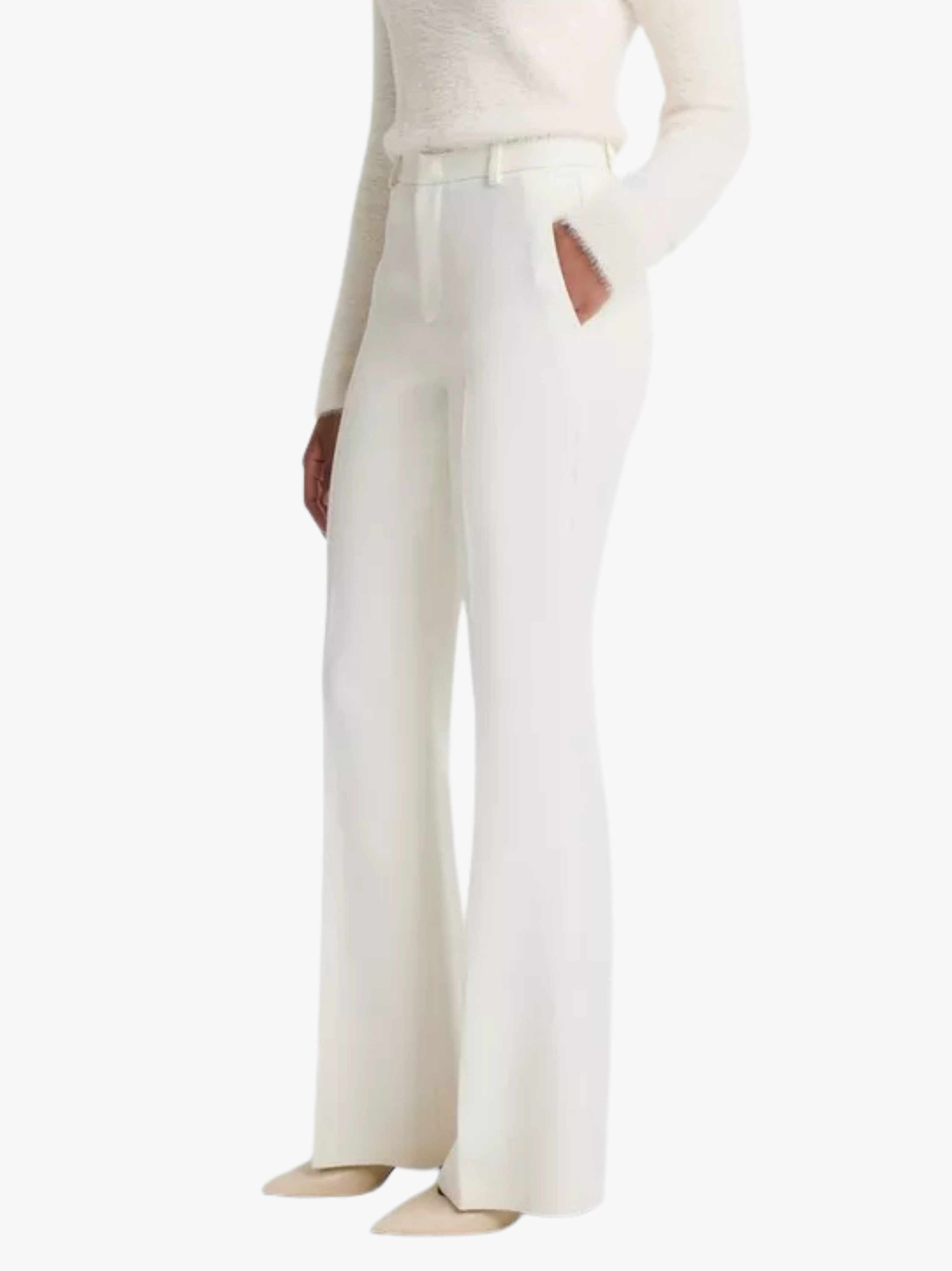 Vince Sculptural Flare Trouser Weiß Damen