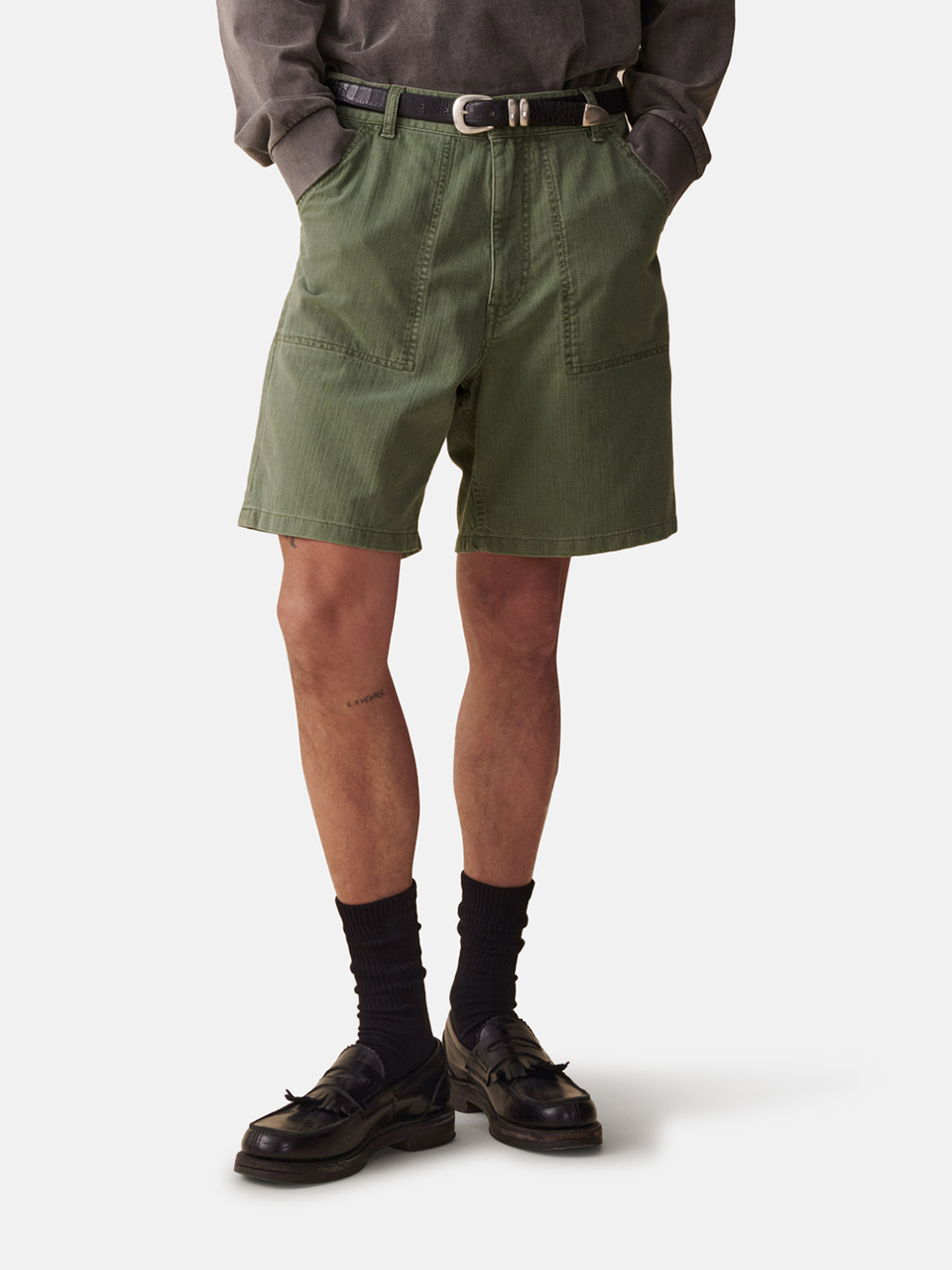 Genua Worker Chino Shorts grün Herren