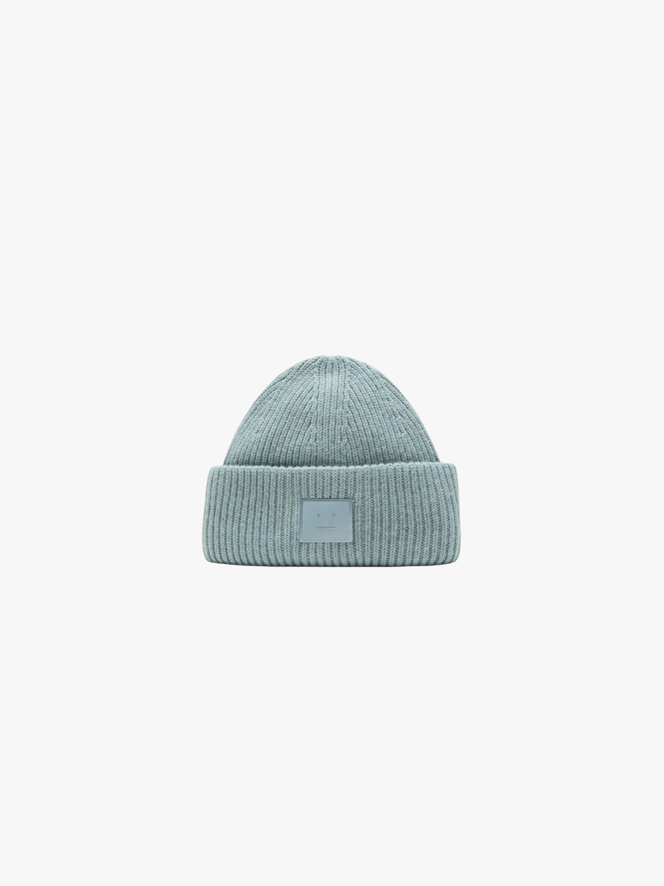 Acne Studios Beanie mit großem Logo auf der Vorderseite Blau Herren