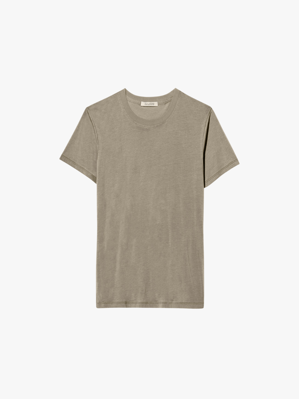 Nili Lotan Carol Kurzärmeliges T‑Shirt Army Grau Damen