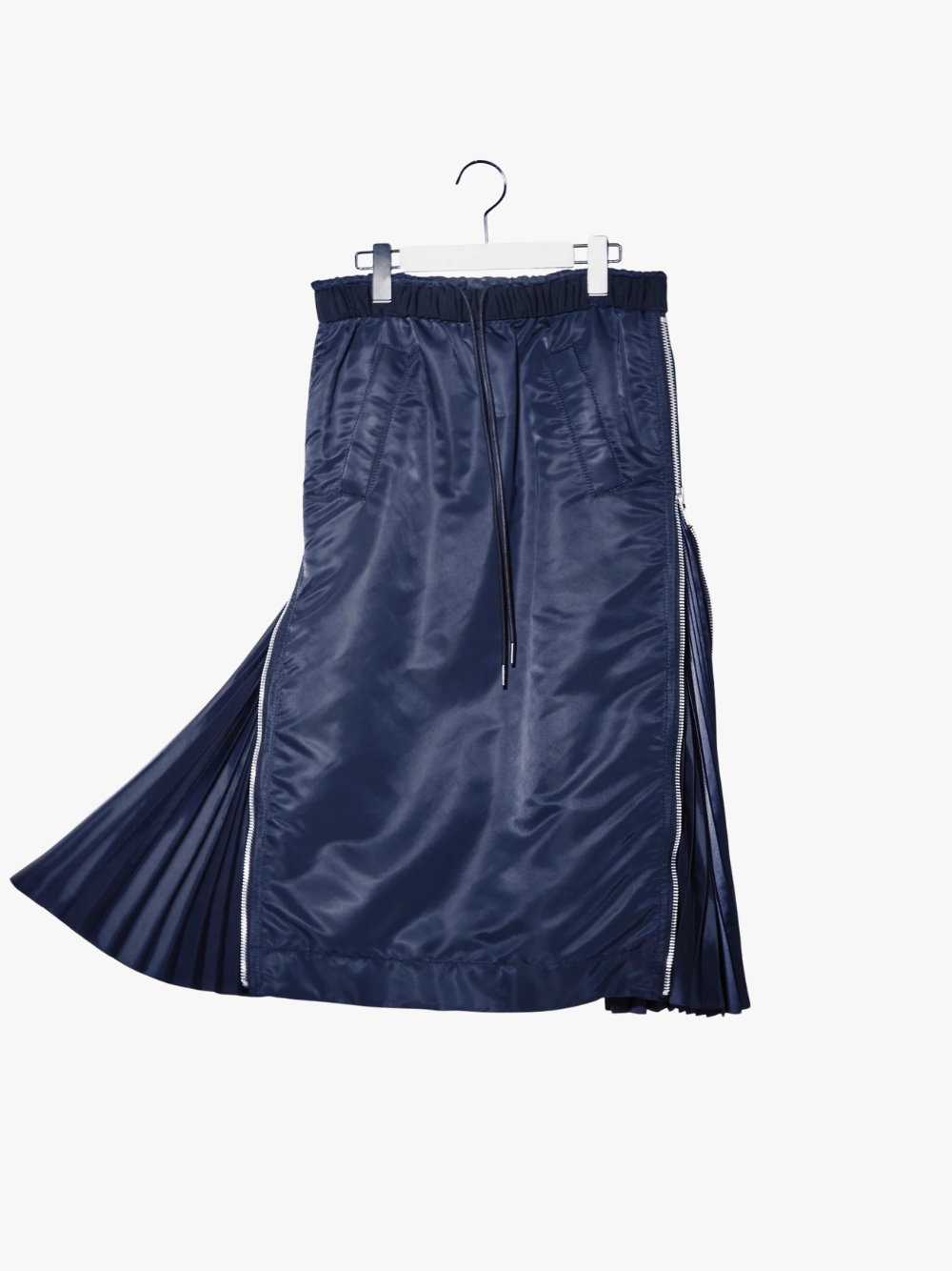Sacai Nylon Twill Rock Navy Midirock Damen