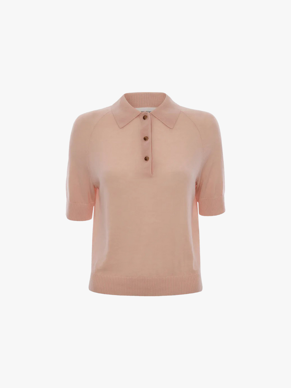 Victoria Beckham Polo‑Kragen T‑Shirt Pale Rose Damenshirt