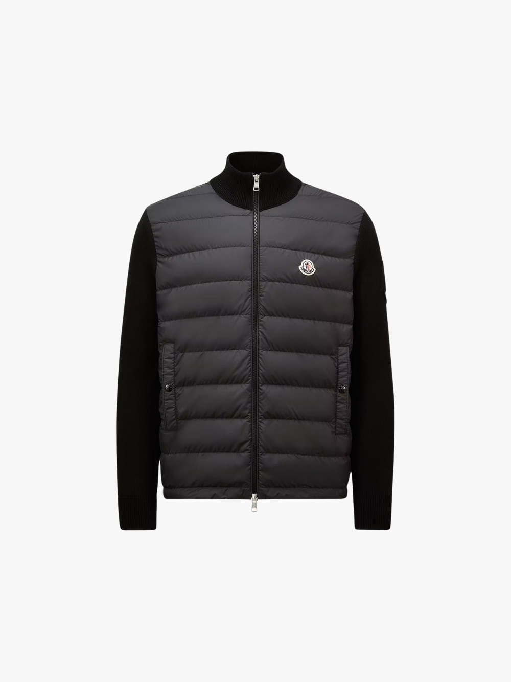 Moncler Padded Zip-Up Cotton Cardigan Schwarz Herren