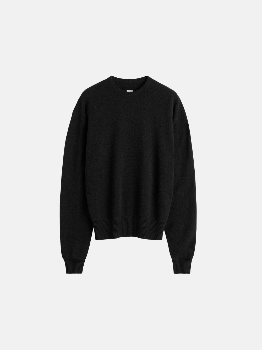 Toteme Classic cashmere knit jumper with round neckline in black for women