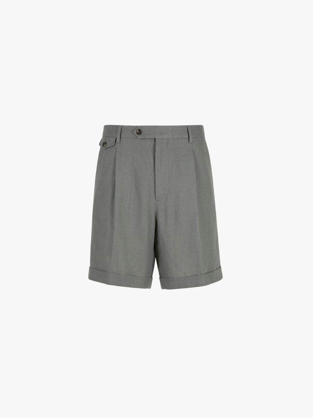 Lardini Cuffed Turn-Up Shorts, Dark Gray, Men's
