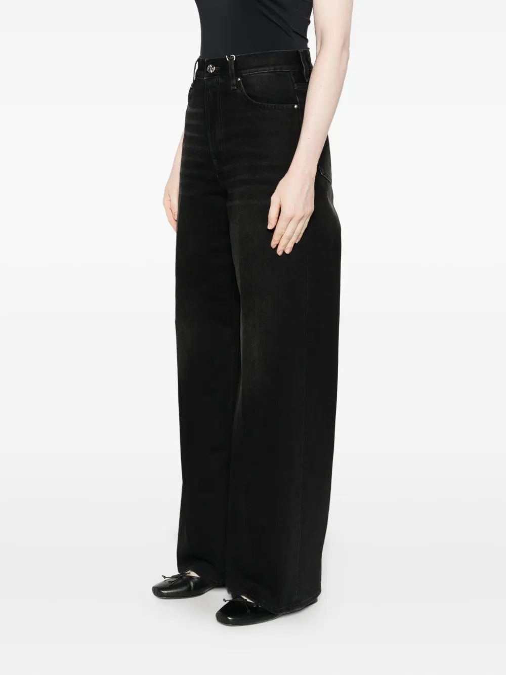 TOTEME Baumwolljeans Schwarz Damen