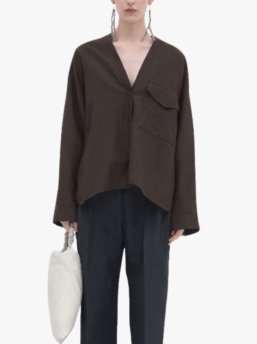 Christian Wijnants Tariez Shirt Chestnut Damen