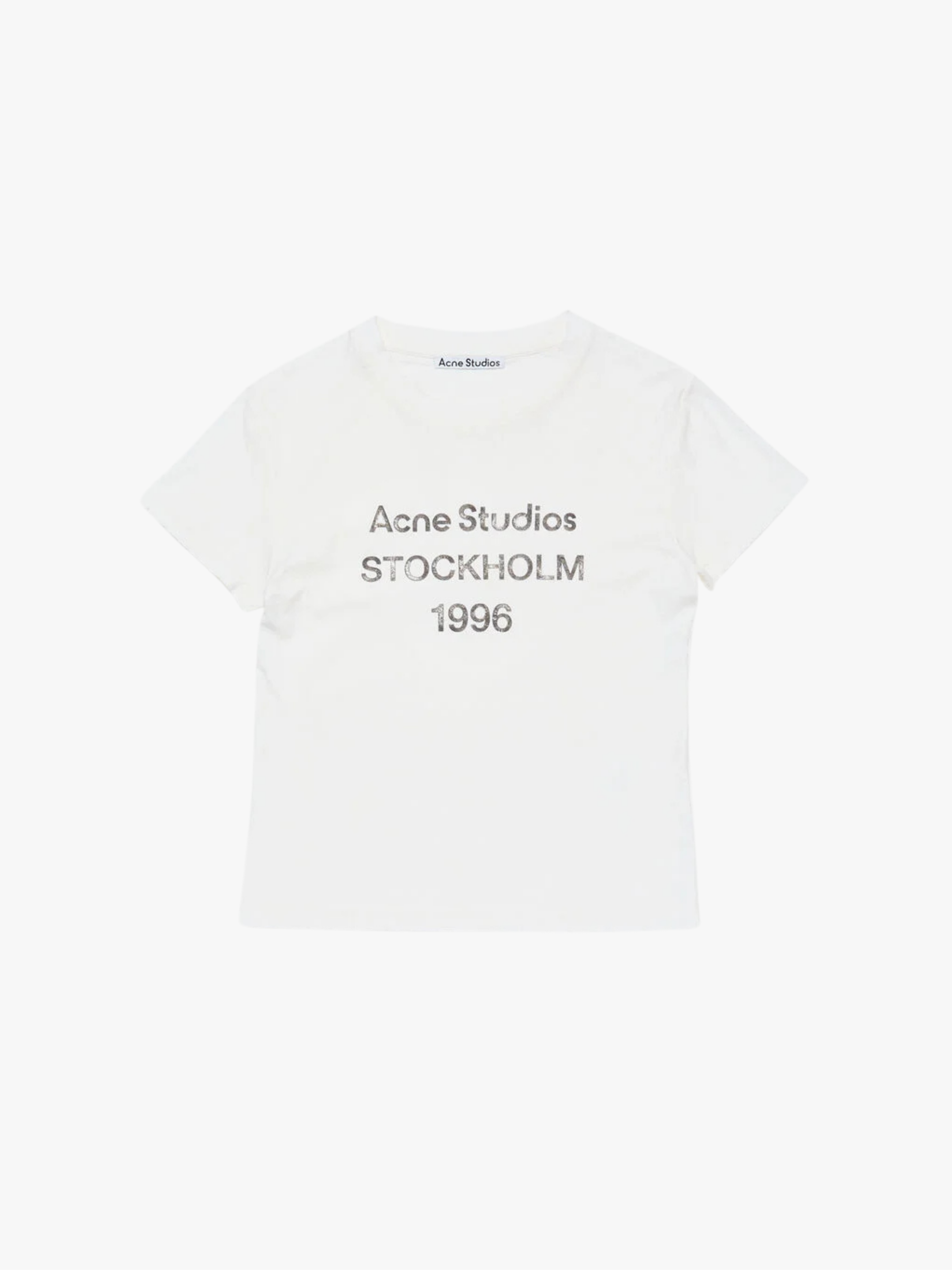Acne Studios Logo T‑Shirt Off White Damen
