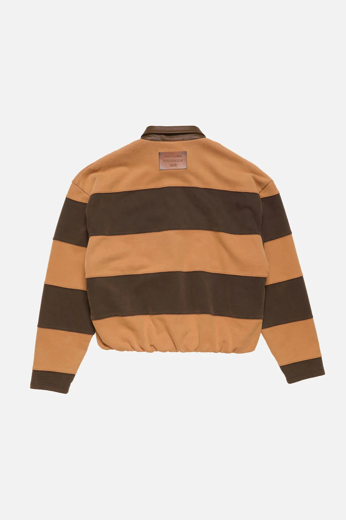 Acne Studios Gestreifter Polo-Pullover Dunkelbraun/Cognacbraun Damen