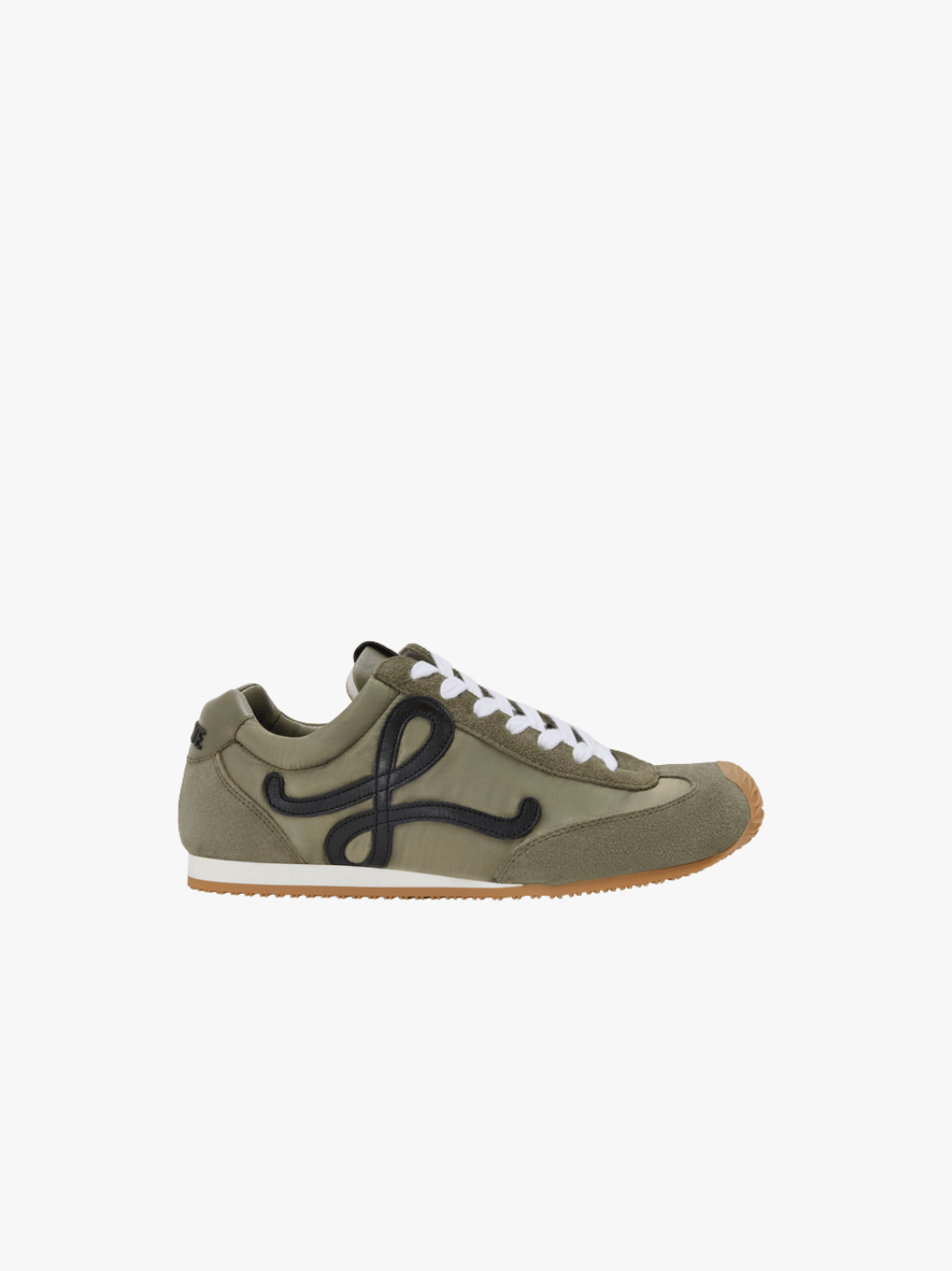 Loewe Ballet Runner 2.0 in Nylon and Calfskin Light Khaki/Black/White Men