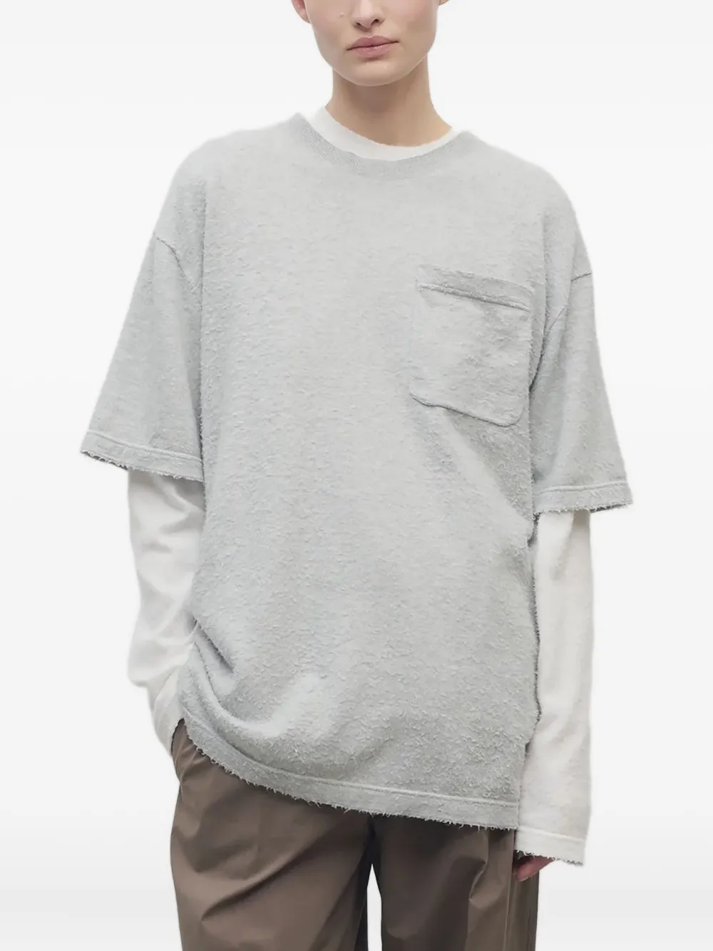 The Row Kaddy Top Klassisches T-Shirt Hellgrau Damen The Row Kaddy Top Klassisches T-Shirt Hellgrau Damen