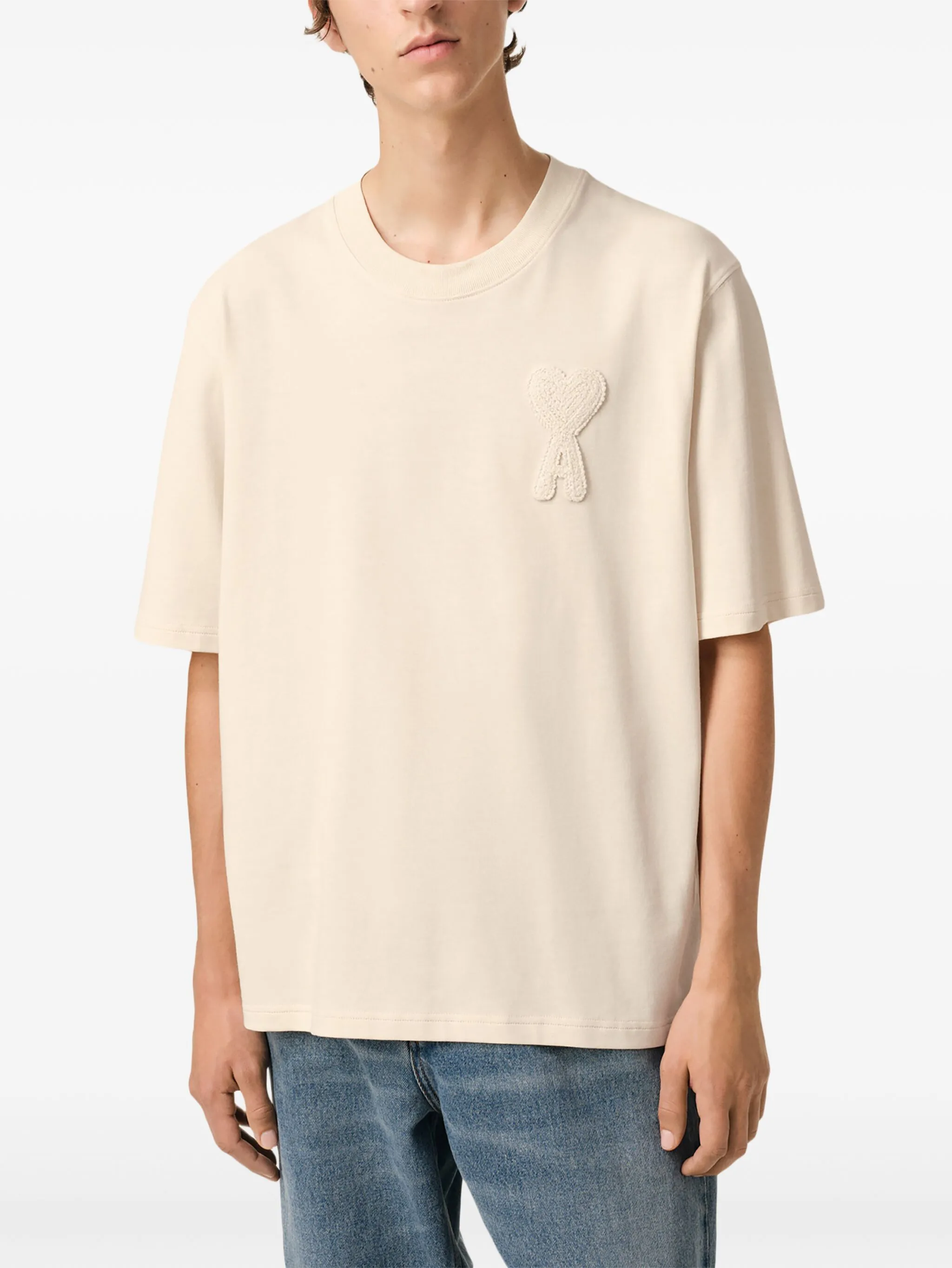 AMI Paris T-Shirt mit Ami de Coeur-Patch