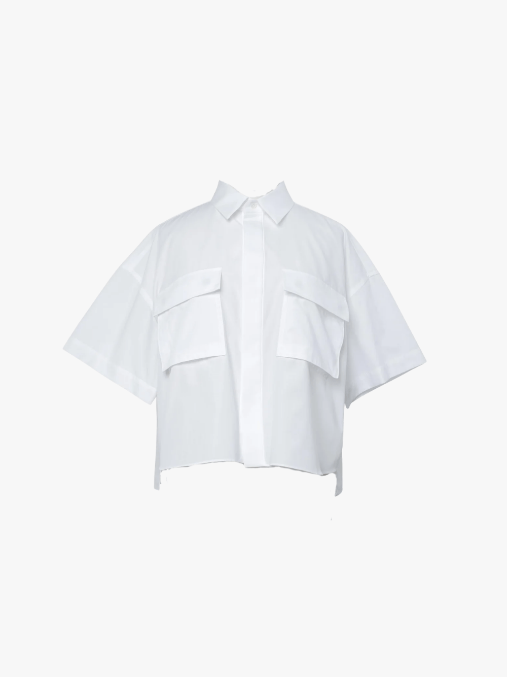 Sacai Weißes Popeline Hemd Damen