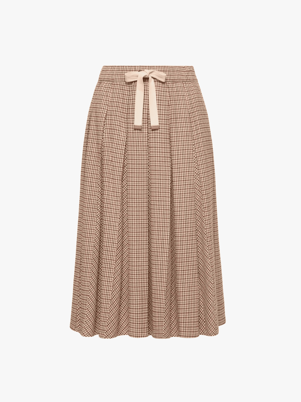 Moncler Midirock mit Mikrokaromuster Beige Damen Rock