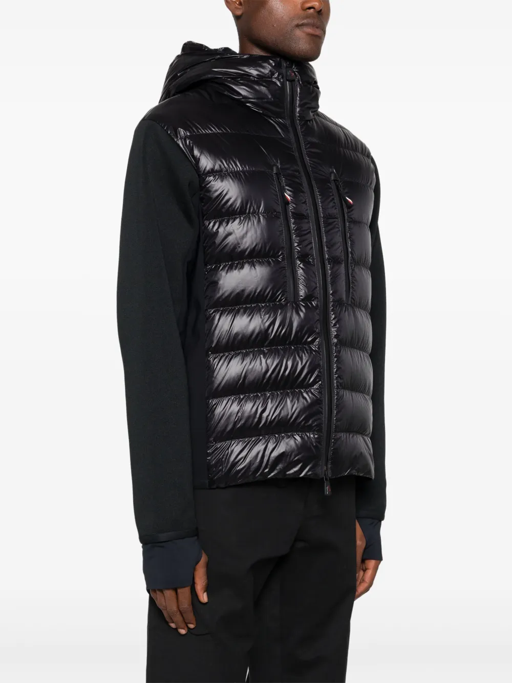 Moncler Grenoble Jacke mit Dauneneinsätzen Schwarz Herren