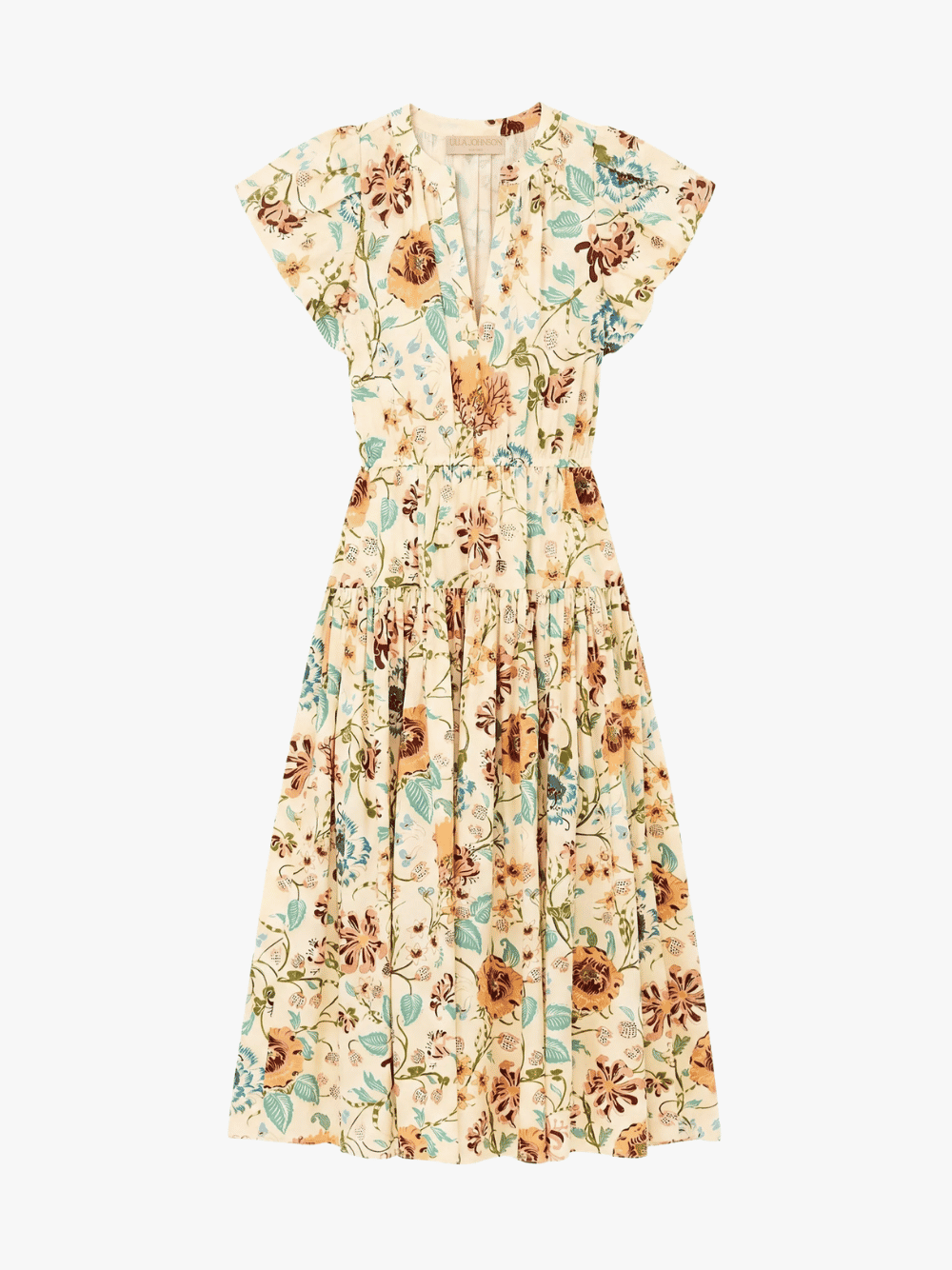 Ulla Johnson Marin Cotton Midi Dress Abalone Beige Women
