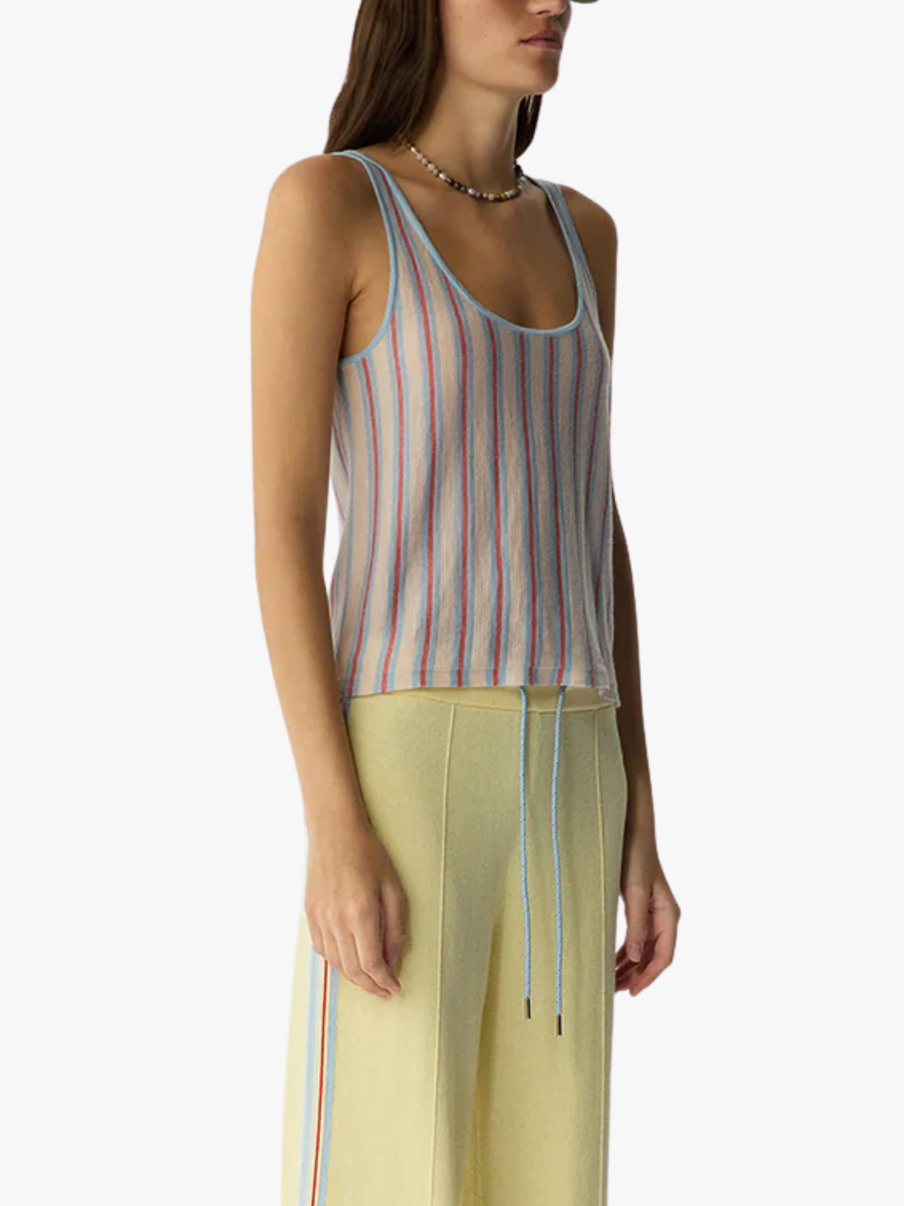 Guest In Residence Clear Sky Combo Gestreiftes Tanktop Damen