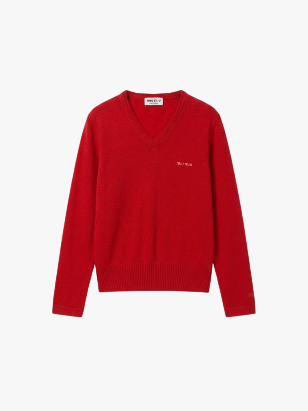 Miu Miu Kashmir Sweatshirt Rot Damen